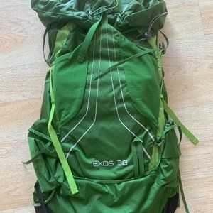 Osprey Exos 38 Men's Backpacking Backpack,Tunnel Green,small